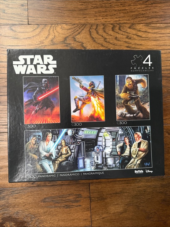 Star Wars Other - Star Wars Puzzle Set of 4 puzzles- in Black box with Red, Blue, Brown.